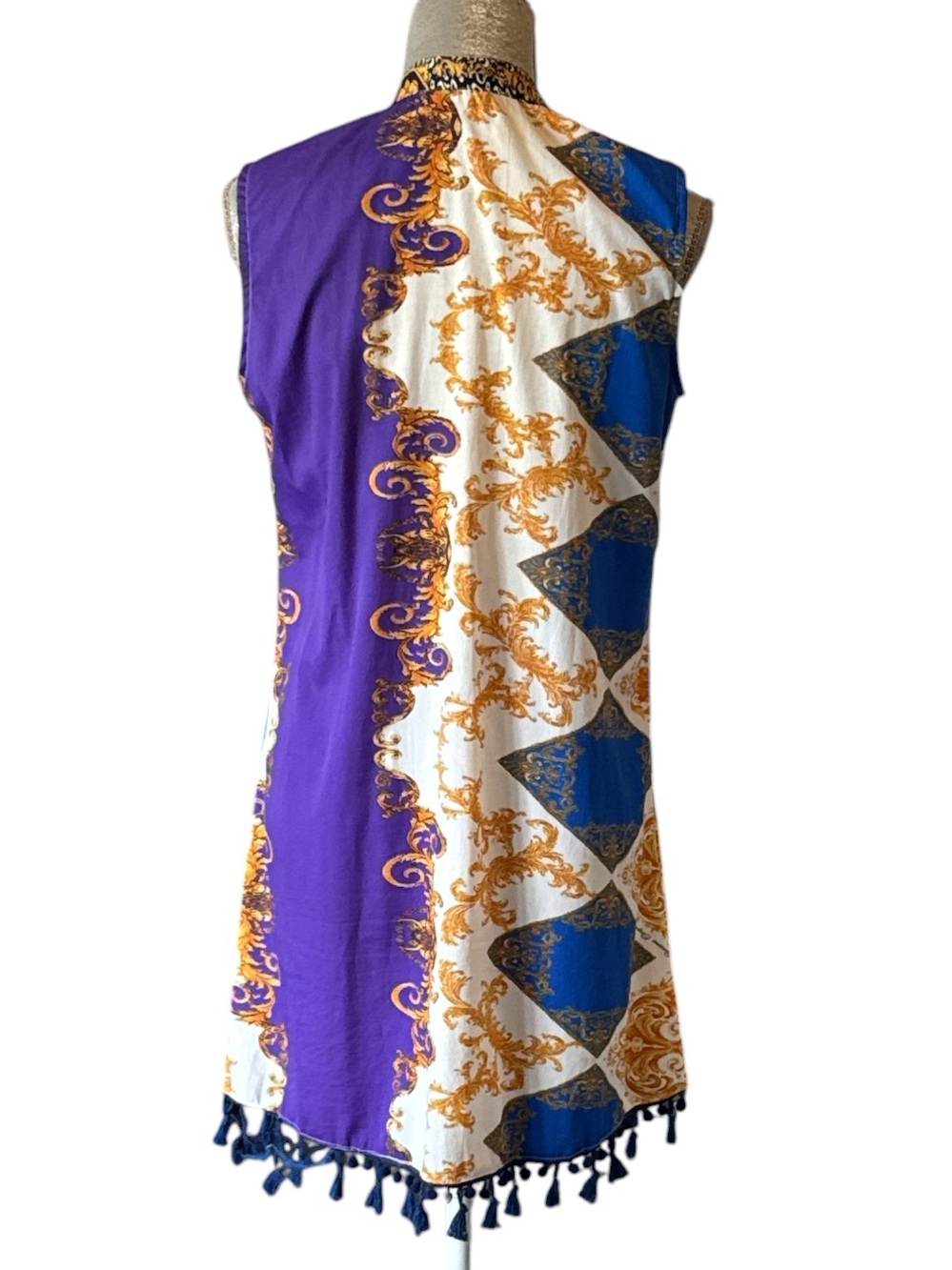 Antica Sartoria Positano Beaded Seashell Tassel Baroque Resort Dress M - Picture 7 of 11